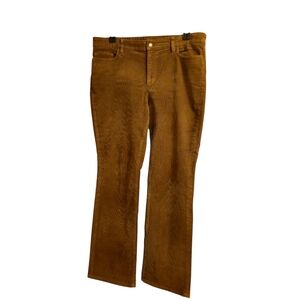 LANDS' END KHAKI BEIGE CORDUROY 5 POCKET JEANS SIZE 16